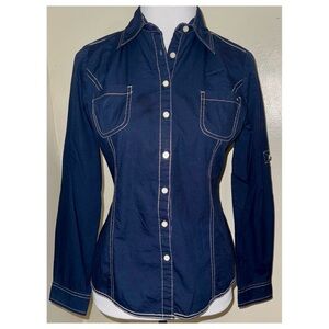 Tommy Hilfiger Fitted Long Sleeve Button Up Shirt, Sz SP